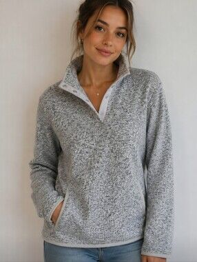 Eddie Bauer Women’s Pullover Quarter Button Sweater